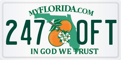 FL license plate 2470FT