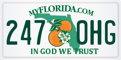 FL license plate 2470HG
