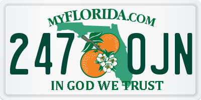 FL license plate 2470JN