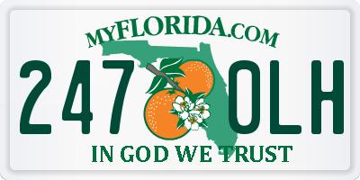 FL license plate 2470LH