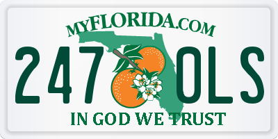 FL license plate 2470LS
