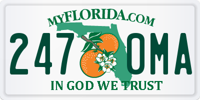 FL license plate 2470MA