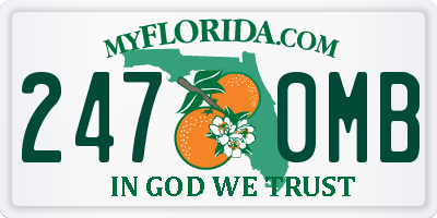FL license plate 2470MB
