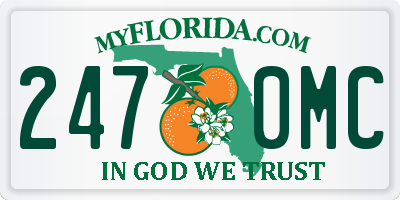 FL license plate 2470MC