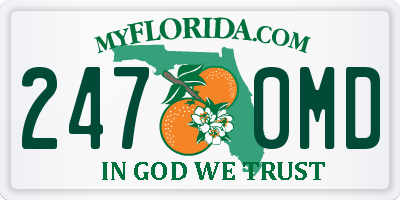 FL license plate 2470MD