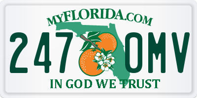 FL license plate 2470MV