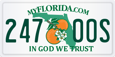 FL license plate 2470OS