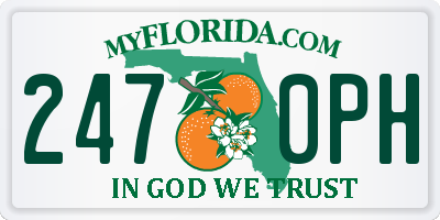 FL license plate 2470PH