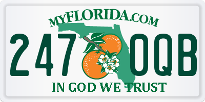 FL license plate 2470QB