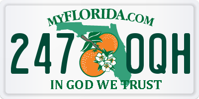 FL license plate 2470QH