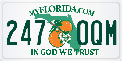 FL license plate 2470QM