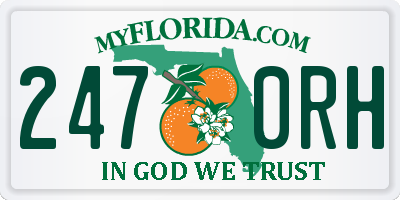 FL license plate 2470RH