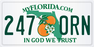 FL license plate 2470RN