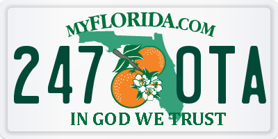FL license plate 2470TA