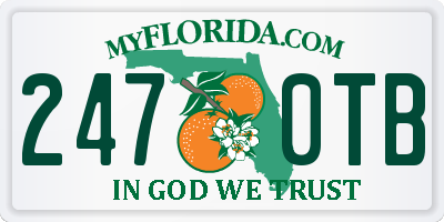 FL license plate 2470TB
