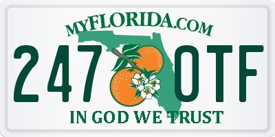 FL license plate 2470TF