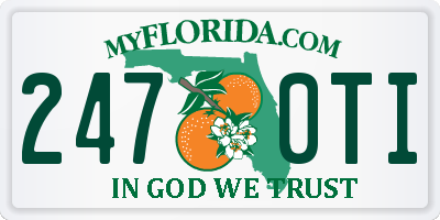 FL license plate 2470TI