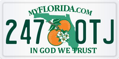 FL license plate 2470TJ