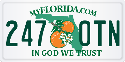 FL license plate 2470TN