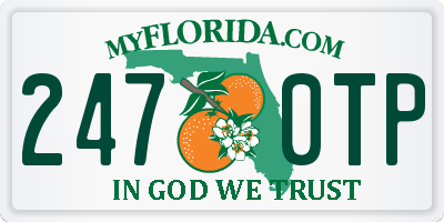 FL license plate 2470TP