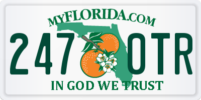 FL license plate 2470TR