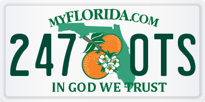 FL license plate 2470TS