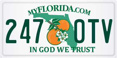 FL license plate 2470TV