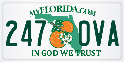 FL license plate 2470VA