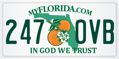 FL license plate 2470VB