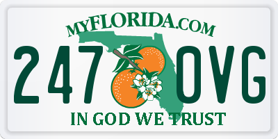 FL license plate 2470VG