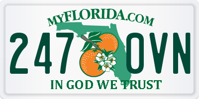 FL license plate 2470VN