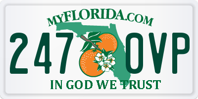 FL license plate 2470VP