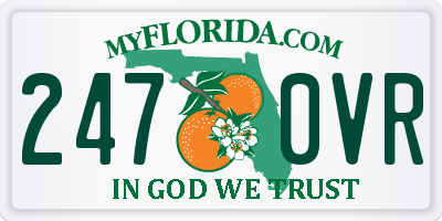FL license plate 2470VR