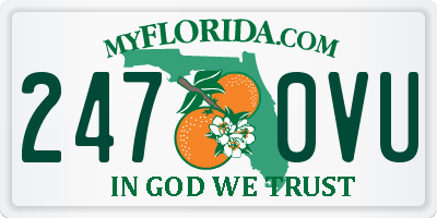 FL license plate 2470VU