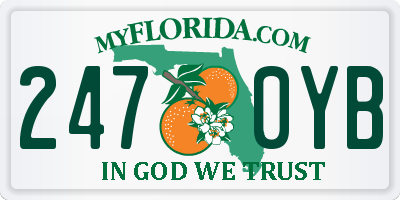 FL license plate 2470YB