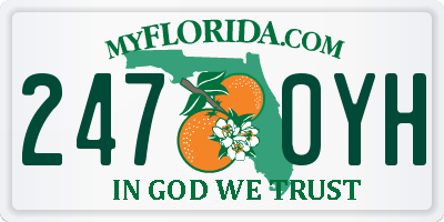 FL license plate 2470YH
