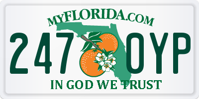 FL license plate 2470YP