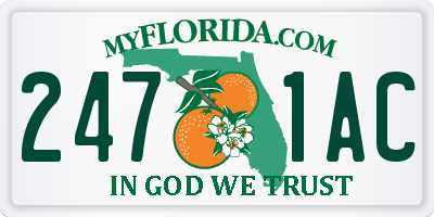 FL license plate 2471AC