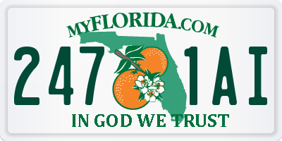 FL license plate 2471AI