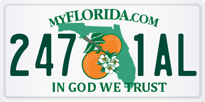 FL license plate 2471AL