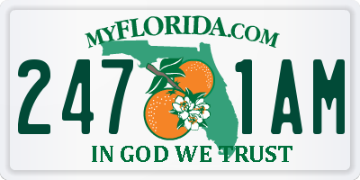 FL license plate 2471AM