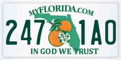 FL license plate 2471AO