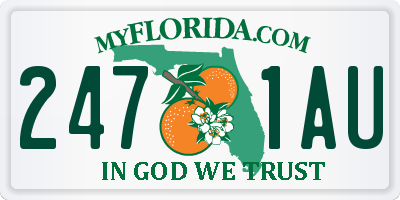 FL license plate 2471AU