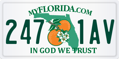 FL license plate 2471AV