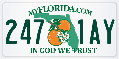 FL license plate 2471AY