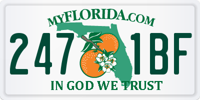 FL license plate 2471BF