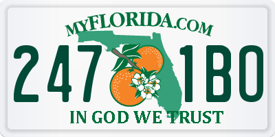 FL license plate 2471BO