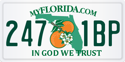 FL license plate 2471BP