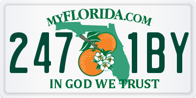 FL license plate 2471BY