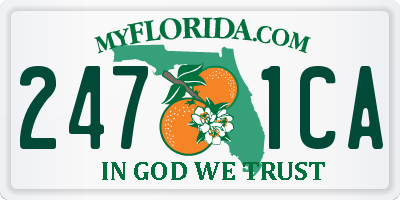 FL license plate 2471CA